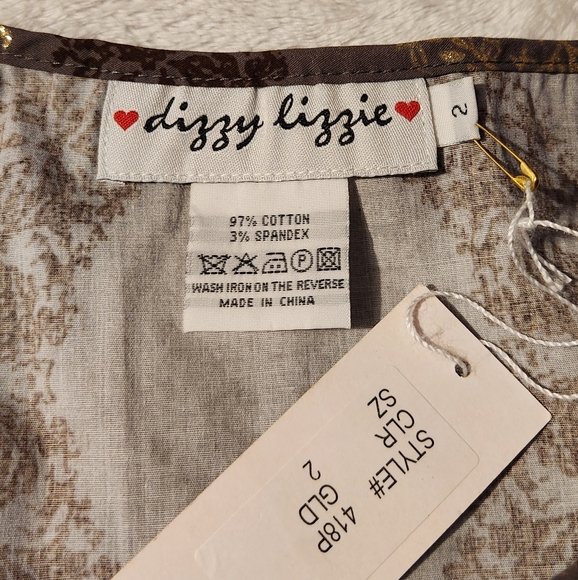 NWT VINTAGE Dizzy Lizzie Skirt, Size 2 - Picture 5 of 7